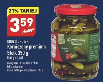 ALDI Korniszony premium z miodem king's crown (aldi) oferta