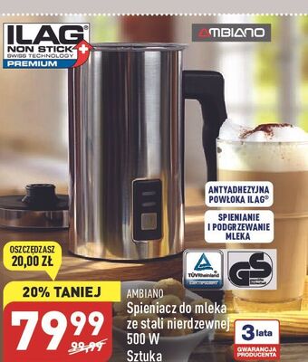 ALDI Spieniacz do mleka ambiano oferta