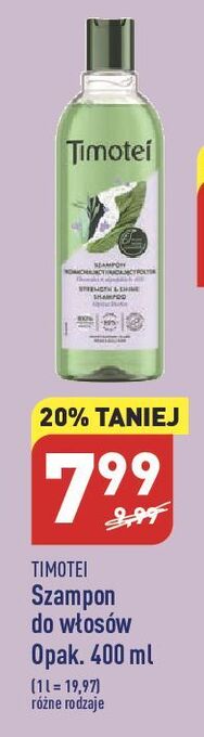 ALDI Szampon wzmacniający i nadający połysk timotei oferta
