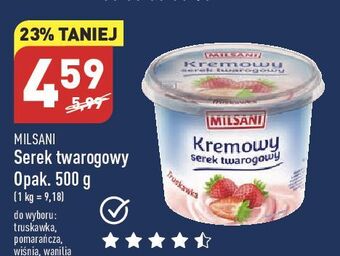 Serek twarogowy kremowy truskawka milsani