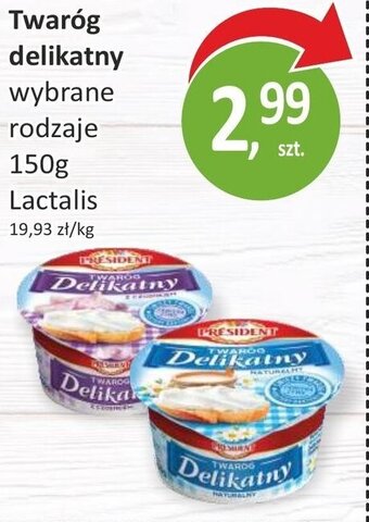Passa Lactalis Twaróg delikatny wybrane rodzaje 150g oferta