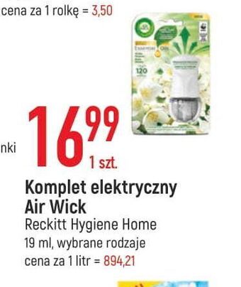 E.Leclerc Urządzenie + wkład białe kwiaty air wick electric essential oils oferta