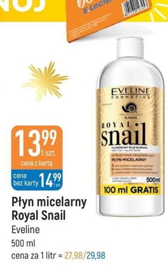 E.Leclerc Płyn micelarny regenerujący ze śluzem ślimaka eveline royal snail oferta