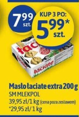 Euro Sklep SM Mlekpol Masło łaciate extra 200g oferta