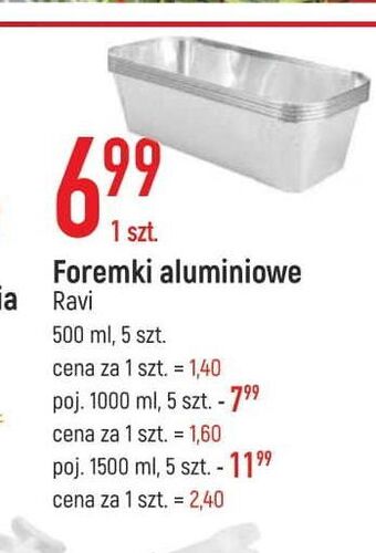 E.Leclerc Foremki aluminiowe 1500 ml ravi oferta