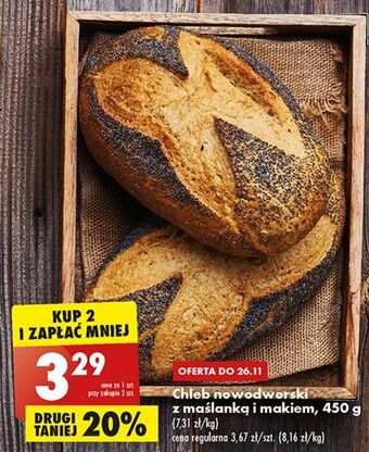 Biedronka Chleb nowodworski z maślanką i makiem oferta