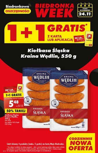 Biedronka Kiełbasa śląska kraina wędlin oferta