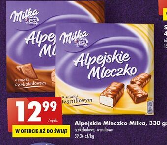 Biedronka Czekoladki waniliowe milka alpejskie mleczko oferta