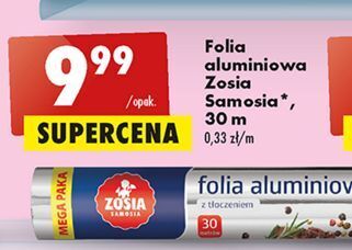 Biedronka Folia spożywcza 30 m zosia samosia oferta