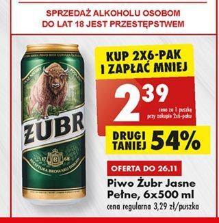 Biedronka Piwo żubr 1768 oferta