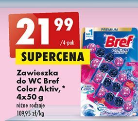 Biedronka Zawieszka do wc świeże kwiaty bref color aktiv (wcześniej blue active) oferta