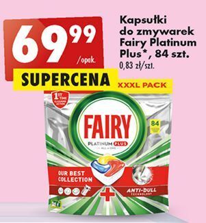 Biedronka Kapsułki do zmywarki lemon fairy platinum plus oferta