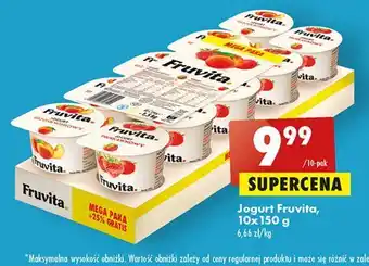 Biedronka Jogurt brzoskwinia + truskawka fruvita oferta