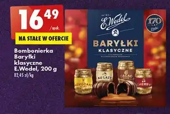 Biedronka Bombonierka z alkoholem w czekoladzie deserowej e. wedel baryłki oferta