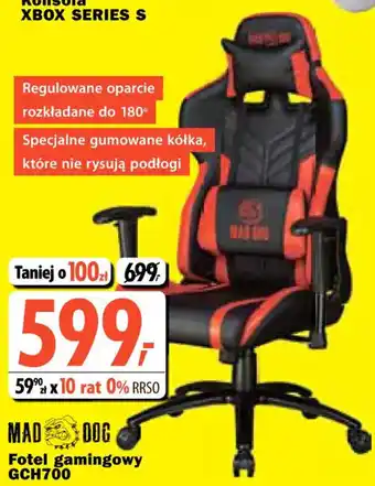 Media Expert MAD DOG Fotel gamingowy Fotel gamingowy GCH700 oferta