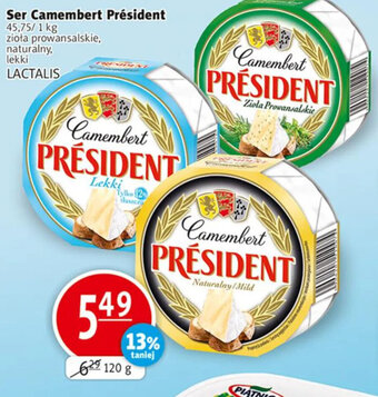 Prim Market Lactalis ser camembert President 120g oferta