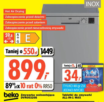 Media Expert beko Zmywarka wolnostojąca DVN05320S oferta