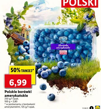 Lidl Polskie borówki amerykańskie 250g oferta