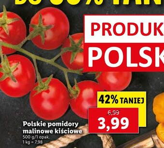 Lidl Polskie pomidory malinowe kiściowe 500g oferta