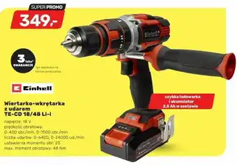 Bricomarche Wiertarko-wkrętarka z udarem TE-CD 18/48 Li-i oferta