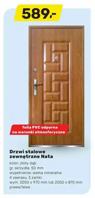 Bricomarche Drzwi stalowe zewnętrzne Nata oferta