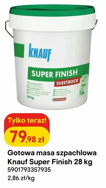 Castorama Gotowa masa szpachlowa Knauf Super Finish 28 kg oferta
