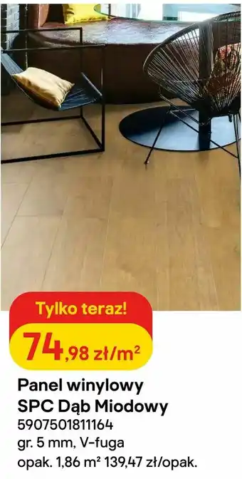 Castorama Panel winylowy SPC Dąb Miodowy oferta