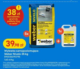 Castorama Wylewka samopoziomująca Weber Nivelo 25 kg oferta