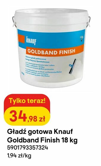 Gładź gotowa Knauf Goldband Finish 18 kg