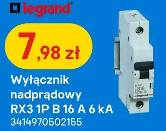 Castorama Wyłącznik nadprądowy RX3 1P B 16 A 6 kA oferta