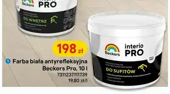 Castorama Farba biała antyrefleksyjna Beckers Pro, 10 l oferta