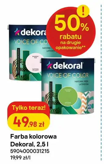 Castorama Farba kolorowa Dekoral, 2,5 l oferta