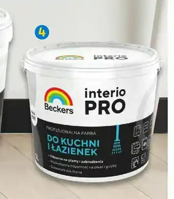 Castorama Farba biała do kuchni i łazienek Beckers Pro, 5 l oferta