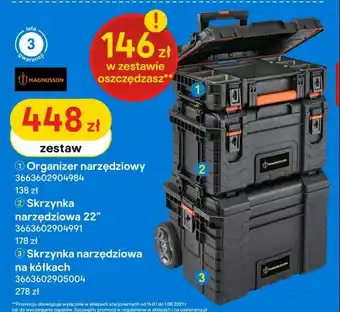 Castorama Organizer narzędziowy + Skrzynka narzędziowa 22" + Skrzynka narzędziowa na kółkach oferta