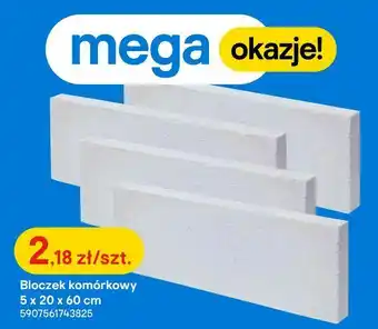 Bloczek komórkowy 5 x 20 x 60 cm