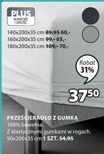 JYSK Prześcieradło z gumką oferta