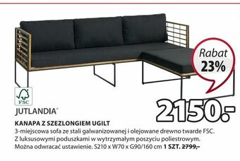 JYSK Kanapa z szezlongiem ugilt oferta