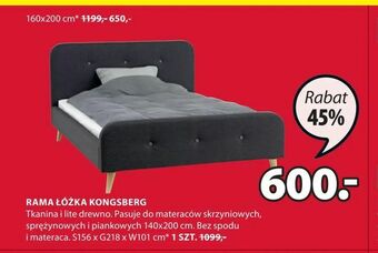 JYSK Rama łóżka kongsberg oferta