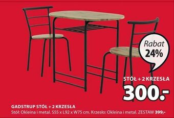JYSK GADSTRUP STÓŁ + 2 KRZESŁA oferta