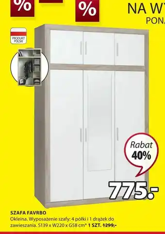 JYSK Szafa favrbo oferta