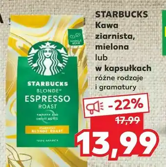 Kaufland STARBUCKS Kawa ziarnista, mielona lub w kapsułkach oferta