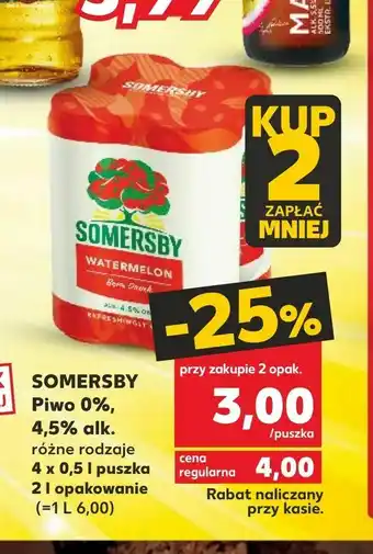 Kaufland Somersby piwo 0%, 4.5% alk oferta