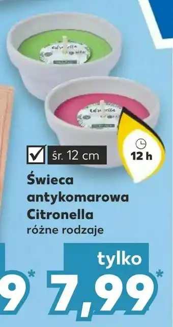 Kaufland Świeca antykomarowa Citronella oferta