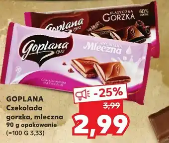 Kaufland GOPLANA Czekolada gorzka, mleczna oferta