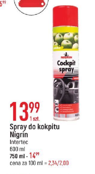 E.Leclerc Spray do kokpitu green apple nigrin oferta