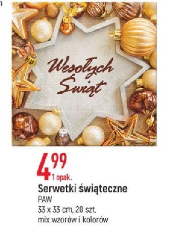 E.Leclerc Serwetki świąteczne 33 x cm paw oferta