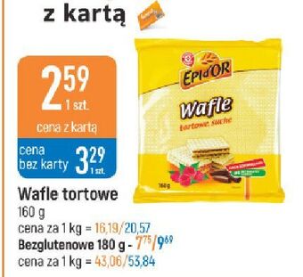 E.Leclerc Wafle tortowe bezglutenowe wiodąca marka epid'or oferta