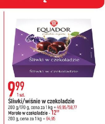 E.Leclerc Wiśnie w czekoladzie wiodąca marka equador oferta