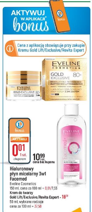 E.Leclerc Krem do twarzy dzień i noc 80+ eveline gold lift expert oferta