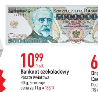 Banknot czekoladowy poczta kwiatowa